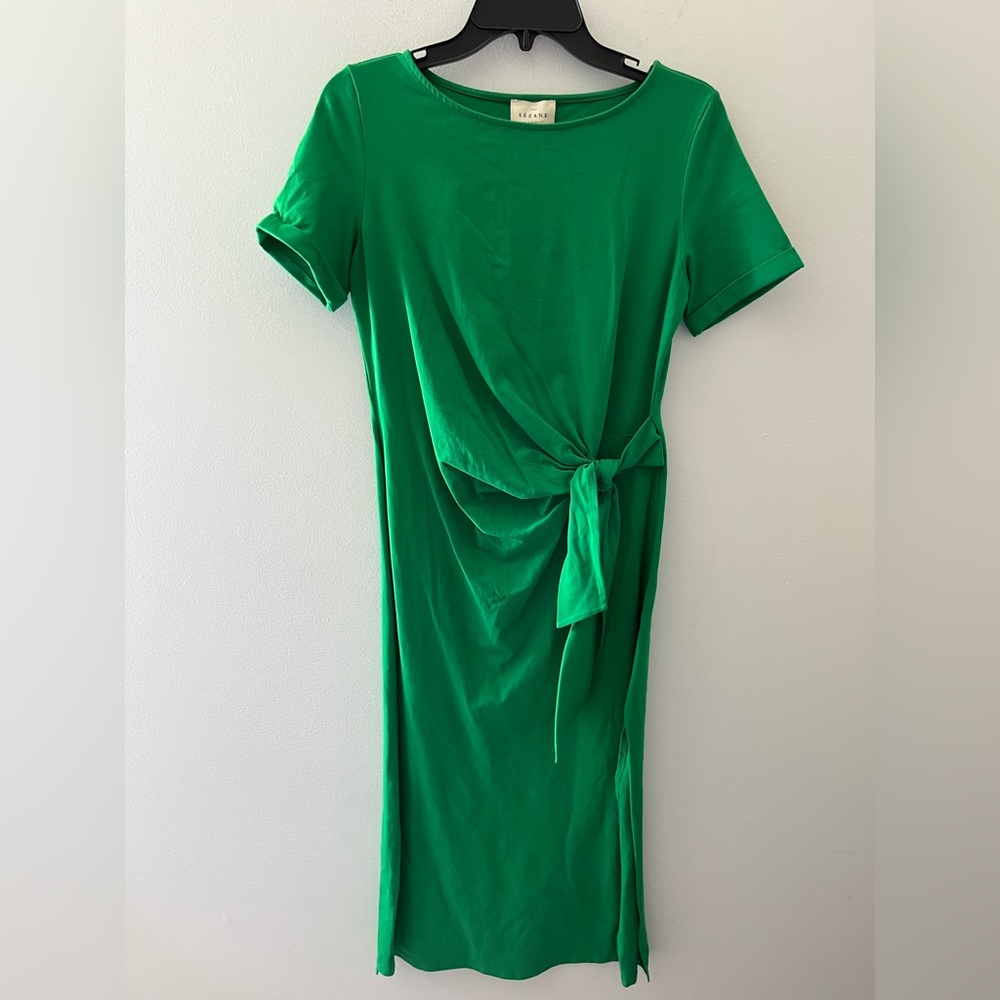 Sezane Pippa Dress Green S - Picture 2 of 8
